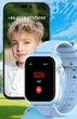 Детские смарт часы с сим картой и GPS трекером Lemfo K34 с AMOLED дисплеем, HD камерой, прослушиванием, пульсометром, датчиком снятия с руки и памятью 16 ГБ Голубой - изображение 4