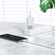 Мережевий зарядний пристрій HOCO C72Q Glorious single port charger Micro USB cable 18W White - зображення 3