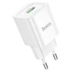 Мережевий зарядний пристрій Hoco C145A Charm single port QC charger 18W White - зображення 2