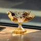 Конфетница стеклянная на ножке тарелка для конфет Crystal 12 см ваза для конфет Золотистый - изображение 2