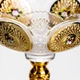 Фруктовница стеклянная на ножке тарелка для фруктов Gold Glass 25 см ваза для фруктов Золотистый - изображение 4