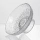 Фруктовниця скляна на ніжці тарілка для фруктів Ice Textured 15×7 см цукерниця ваза для фруктів Прозорий - зображення 5
