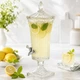 Лимонадница с краном на подставке стеклянная Patterned Pitcher 2 л лимонадник с краником для напитков соков махито компотов коктейлей - изображение 1
