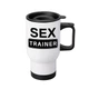 Термочашка автомобільна з принтом SEX Trainer 450 мл біла - изображение 1