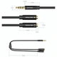 Кабель Audio 3.5мм-3.5мм Vention 4pin 2xF/M TPE headset+earphone 0.3m Black (BBVBY) - зображення 3