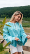 Вишита лляна сорочка «Дерево роду» блакитна, one size - зображення 8