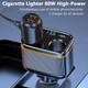Автомобильное зарядное устройство от прикуривателя 145W, 2х USB, 2х USB Type-C с поддержкой быстрой зарядки PD 45W - изображение 3