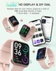 Смарт-годинник AEAC ID208 Plus 1,69″, Bluetooth-дзвінки, Alexa, пульс, SpO₂, 24 спортрежими, IP68, рожевий - зображення 7