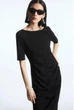 Сукня жіноча COS gathered t-shirt dress 1187769001 M Чорний - зображення 2