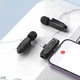 Микрофон петличный беспроводной Hoco L15 Lightning / USB C Black (2 pack) (6942007638623) - изображение 4