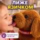 Інтерактивна собачка на повідку з повторенням голосу, ходить, співає, лиже язичком, коричнева, 23 см - зображення 5