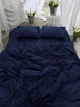 Комплект постельного белья DARK BLUE (синий, однотонный) Евро 200х220 см - изображение 1