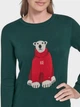 Джемпер новогодний женский Tommy Hilfiger 856223492 S Зеленый (1161189132) - изображение 6
