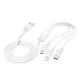 Кабель Hoco X74 3в1 USB A до Lightning/Micro USB/USB C 2A 1 м White (6931474767370) - зображення 1