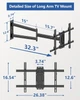 Кронштейн для телевизора FORGING MOUNT HY9390-B 32–75” поворотно-выдвижной VESA 600×400 - изображение 7