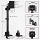 Кронштейн для монитора 24–57” Putilsen Mount FPM80-C01X-L-1, настольный держатель VESA 75/100, до 27 кг, поворотный - изображение 5