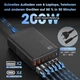 Сетевое зарядное устройство 200W GaN III 6 портов USB-C/USB-A PD быстрая зарядка для ноутбука смартфона - изображение 2