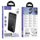 Павербанк Hoco 10000mAh 22.5W Павербанк Hoco J159 Essence с быстрой зарядкой, Портативный внешний аккумулятор, порты 2USB/1Type-C, LED-индикатор Черный - изображение 8