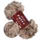 Alize Puffy Furlove, Капучино №530 - плюшева пряжа 100 г/6,3 м, з петлями для в'язання руками пледів, іграшок, Алізе Пуффі Фурлав - зображення 1