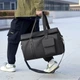 Сумка дорожная Lesko 9611 Black для тренеровок с карманами снаружи регулируемым плечевым ремнем - изображение 3