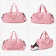Спортивна сумка Lesko 604 Light Pink для відпочинку та занять спортом з відділом для взуття водонепроникна - зображення 3