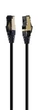 Патч корд Cablexpert PP8-LSZHCU-BK-3M, S/FTP, литий, 50u" штекер із фіксатором, 3 м, чорний - зображення 1