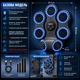 Настінний боксерський тренажер ProDobro PP_4419 розумна мішень LED Bluetooth 45,5х37,5х10 см пластик чорний - зображення 7