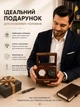 Шкатулка коробка для хранения наручных часов подарочный футляр органайзер с двумя отделениями прозрачной крышкой бархатной отделкой подушечкой металлической застежкой аксессуар для интерьера презентации из натурального дерева - изображение 5