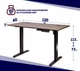 Стіл з електро-регулюванням висоти 120 X 60 см Flexi Tech Dark Brown 27883 - зображення 4