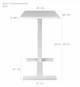 Cтол с регулировкой высоты на колесах 68x36 см Flexi Tech White (27990) - изображение 4