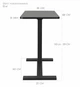 Cтол с регулировкой высоты на колесах 68x36 см Flexi Tech Black (28000) - изображение 4