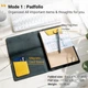 Органайзер A5 LHiDS Folio 2.0 з магнітними аксесуарами, портфоліо 3-в-1 (папка, кліпборд, підставка), сірий - зображення 4