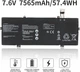 Аккумулятор HB4593R1ECW 7.6V 7565mAh 57.4Wh для Huawei MateBook X Pro / MagicBook 14 MACH-W19 MACH-W29 KPL-W00 KPR-W19 - изображение 4