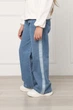 Джинсы wide leg для девочек 146 цвет голубой YUKI ЦБ-00298797 - изображение 3