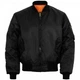 Куртка-бомбер льотна Mil-Tec MA1 , Black/Orange, S. Матеріал Поліакрил|Поліестер - изображение 1