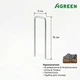 Металлическая шпилька 3/15см-50шт оцинкованная Agreen для крепления агроволокна, агроткани 92579 - изображение 3