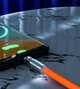 Кабель для швидкого заряджання USB Type-C 120w 6A (150 см) помаранчевий, з підсвічуванням, поворотний 180 ° - зображення 7