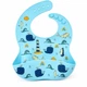 Нагрудник силіконовий Кити, Baby blue - зображення 1