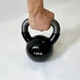 Гиря чугунная с виниловым покрытием 12 кг черная PVC+Iron - изображение 5