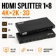 Розгалужувач відеосигналу Stone 1x8 HDMI 4K дублювання сигналу на 8 виходів 1 шт. спліттер (ST-SS033) - зображення 1