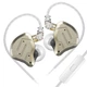 KZ ZSN PRO 2 (Gold, with Mic) – Гібридні навушники 1DD+1BA з мікрофоном і преміальним звучанням - изображение 1