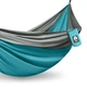 Туристический гамак Mountain Goat 300 x 200 см двухместный, подвесной Grey/Turquoise (P-5905973407977) - изображение 9