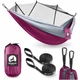 Гамак туристичний Mountain Goat 270 x 140 см з москітною сіткою, одномісний, підвісний Pink/Grey (P-5905973408035) - зображення 1