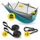 Туристический гамак Mountain Goat 270 x 140 см с москитной сеткой, одноместный, подвесной Grey/Turquoise (P-5905973408011) - изображение 6