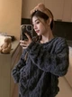 Піжама жіноча з флісу темно сіра Oversize S-L 040006 - зображення 2