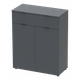 Комод Doros Рон 2 41516004 Графіт 2 фасади, 1 шухляда 80х38х100см (1971626578) - зображення 1