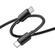 Кабель USB C to C 60 W 1m для заряджання та передавання даних Hoco X96 чорний - зображення 3