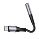 Адаптер USB C на 3.5 мм алюмінієвий сплав 12 см підтримка мікрофона Hoco LS33 колір метал сірий - зображення 4