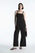 Комбінезон жіночий COS square-neck jersey jumpsuit 1076650001 L Чорний - изображение 1