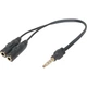 Переходник Jack 3.5mm M 4pin to 2 Jack 3.5mm F (Audio+MIC) Headset Jack Defender (63012) - изображение 1